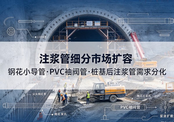 惠城注浆管细分市场扩容，隧道钢花小导管、PVC 袖阀管、桩基后注浆管需求分化